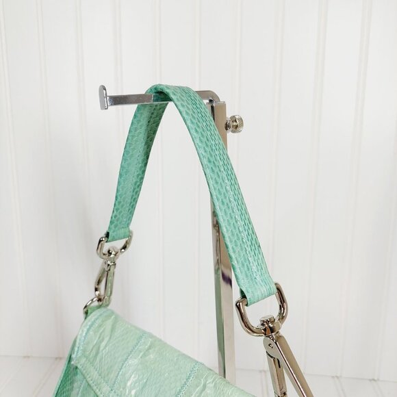 Express Turquoise Leather Shoulder Bag 0184 - Picture 6 of 15